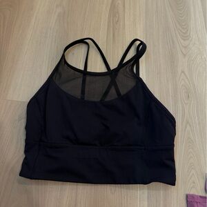 lululemon athletica Black Mesh-Back Sports Bra